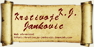 Krstivoje Janković vizit kartica